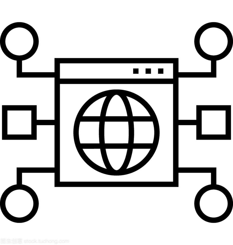 网络线矢量图标 数字世界的简约美学与实用价值