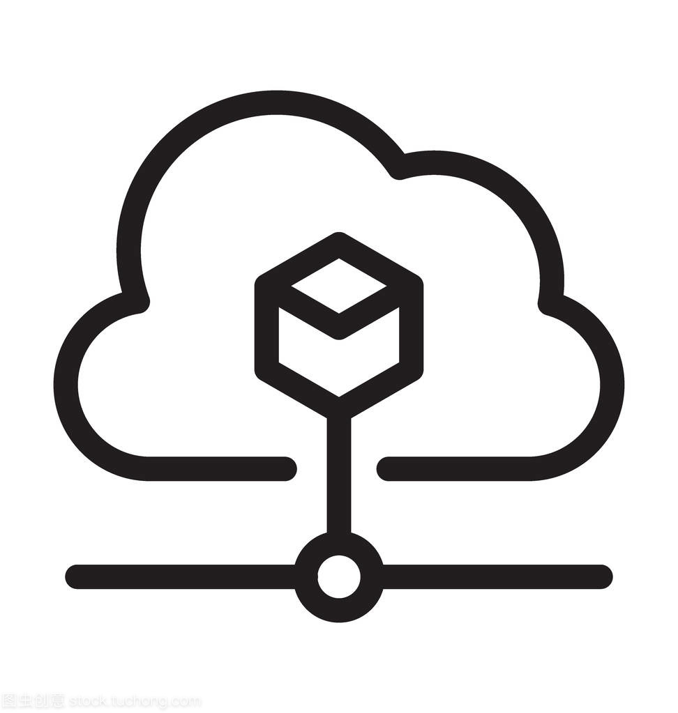云网络线矢量图标 现代网络架构的视觉语言